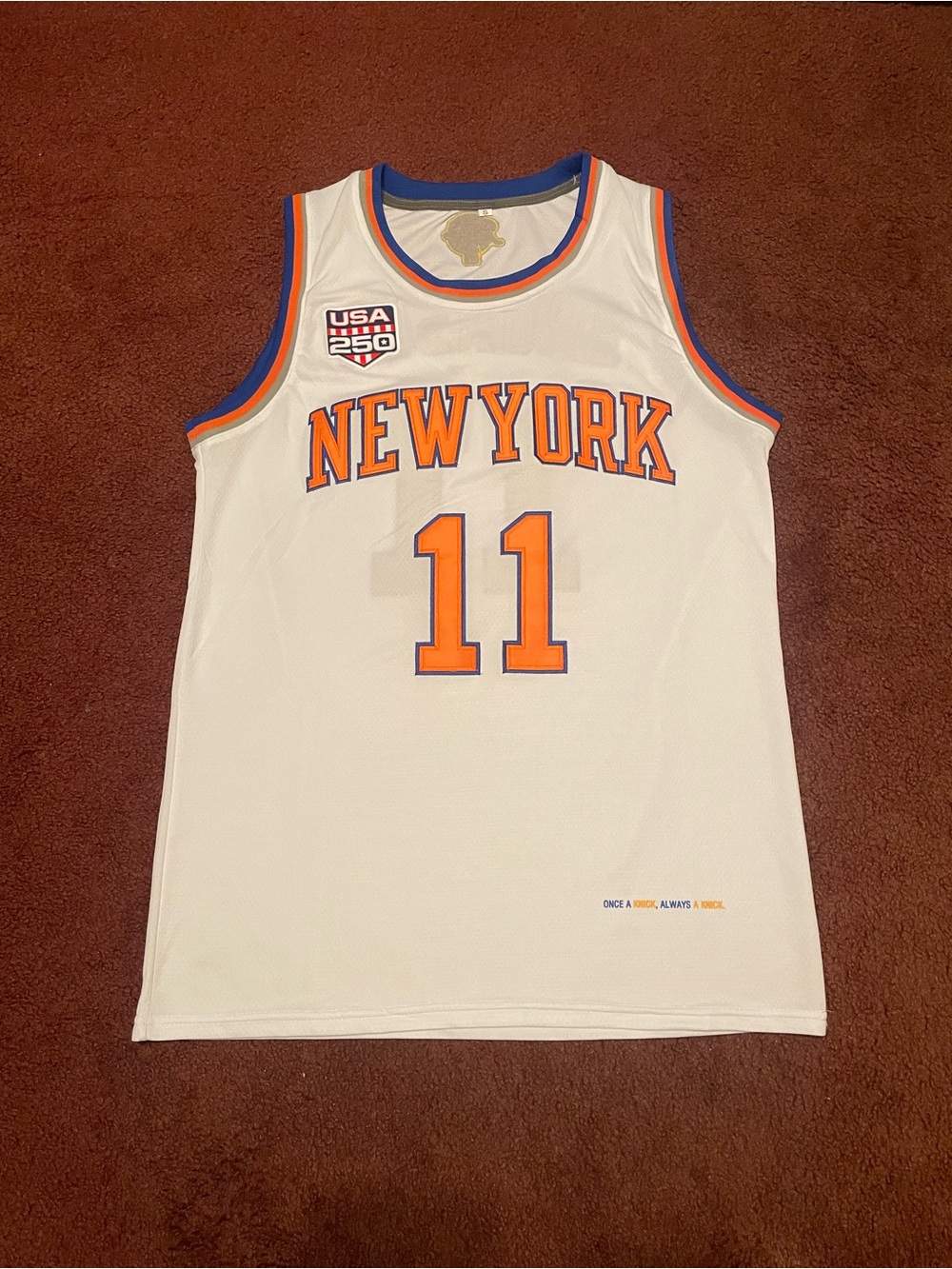Jalen Brunson New York Knicks (Home) Jersey - with 2026 Finals & Americas 250th